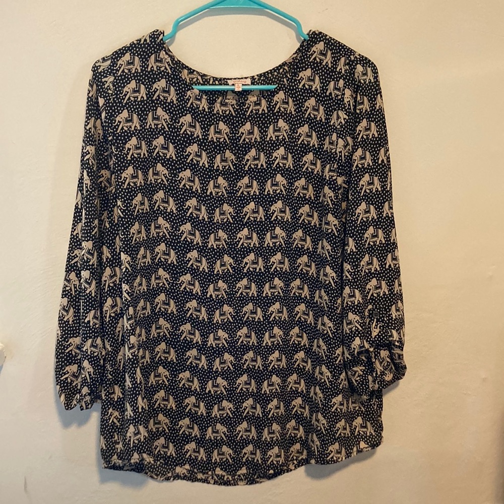 Pixley Elephant Print Blouse